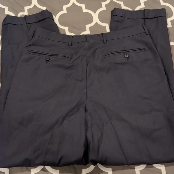 Santorelli Slacks Men’s 33x28 Blue 100% Wool Dress Pants Made In ITALY EUC - Picture 7 of 7